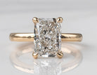 4ct. Radiant Cut Newborn Lab Created Diamond Solitaire Engagement Ring in 14K Yellow Gold