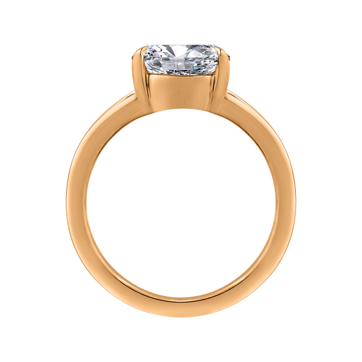 Split-Shank Solitaire Engagement Ring in 14K Yellow Gold
