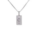 .01ct. Laser Initial "C" Pendant in Sterling Silver