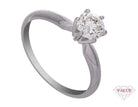 3/4ct. Round Cut Solitaire Diamond Engagement Ring in 14K White Gold