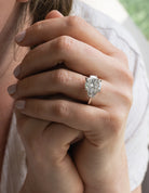 6ct. t.w. Cushion Cut Newborn Lab Created Diamond Engagement Ring in 14K White Gold
