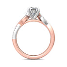 1/10ct. t.w. Round Cut Diamond Engagement Ring in 14K Rose and White Gold