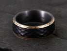 Comfort Fit Gents Wedding Ring in 14K Yellow Gold and Tantalum