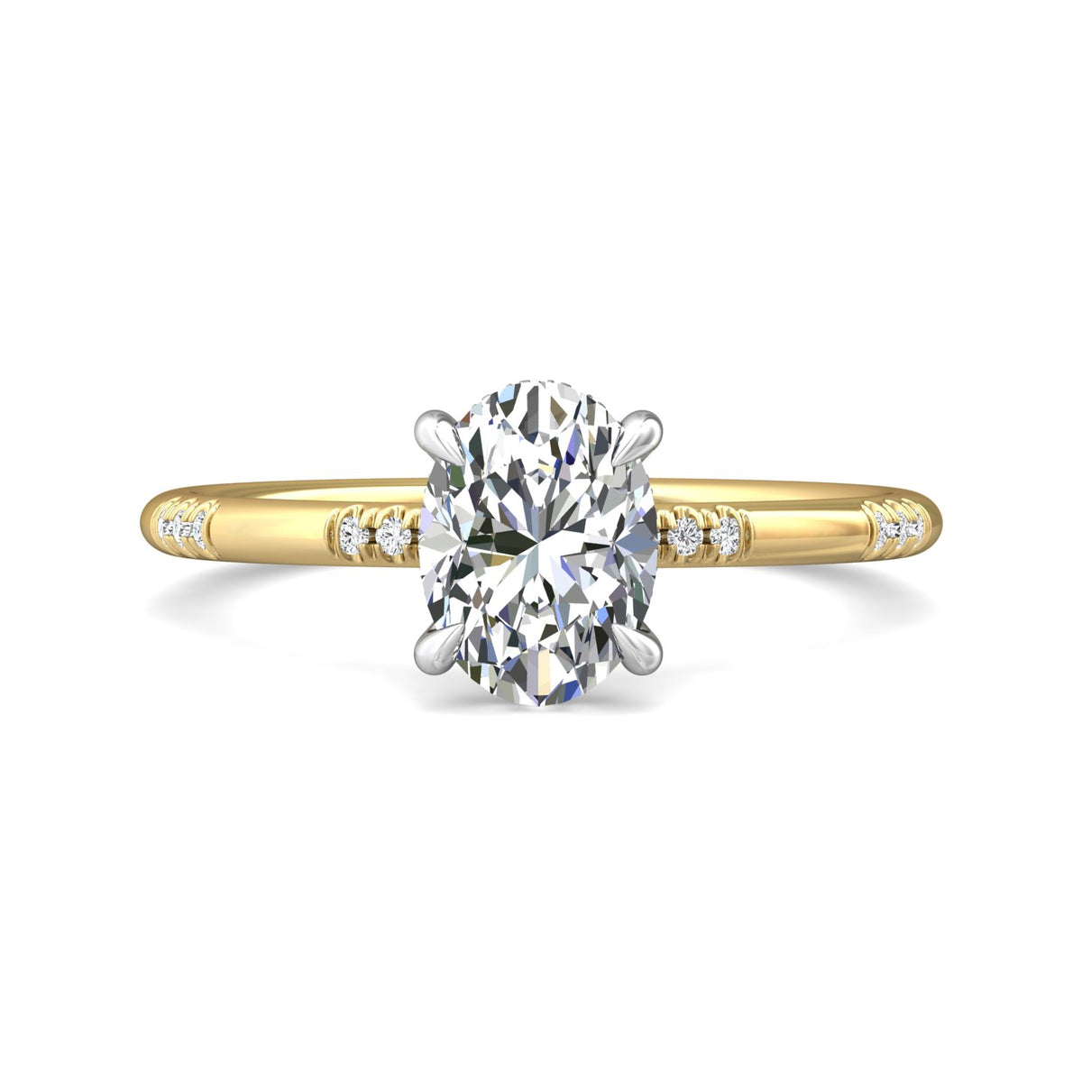 1/7ct. t.w. Diamond Engagement Ring in 14K Yellow and White Gold
