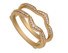 1/4ct. t.w. Diamond Wedding Guard Ring in 14K Yellow Gold