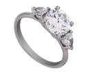 2/5ct. t.w. Pear-Shaped Newborn Lab Created Diamond Engagement Ring in 14K White Gold