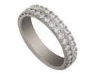 1ct. t.w. Diamond 2-Row Fashion Ring in 14K White Gold