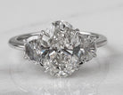3 7/8ct. t.w. Oval Cut Newborn Lab Created Diamond Engagement Ring in 14K White Gold