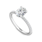 1/5ct. t.w. Oval Cut Diamond Engagement Ring in 14K White Gold