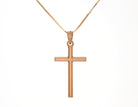 Small Polished 3D Cross Pendant in 14K Yellow Gold