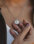 .02ct. Diamond Compass Pendant in Sterling Silver