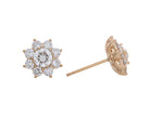 1 1/2ct. t.w. Diamond Flower Stud Earrings in 14K Yellow Gold