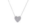 1/6ct. t.w. Heart Shape Newborn Lab Created Diamond Fashion Pendant in Sterling Silver