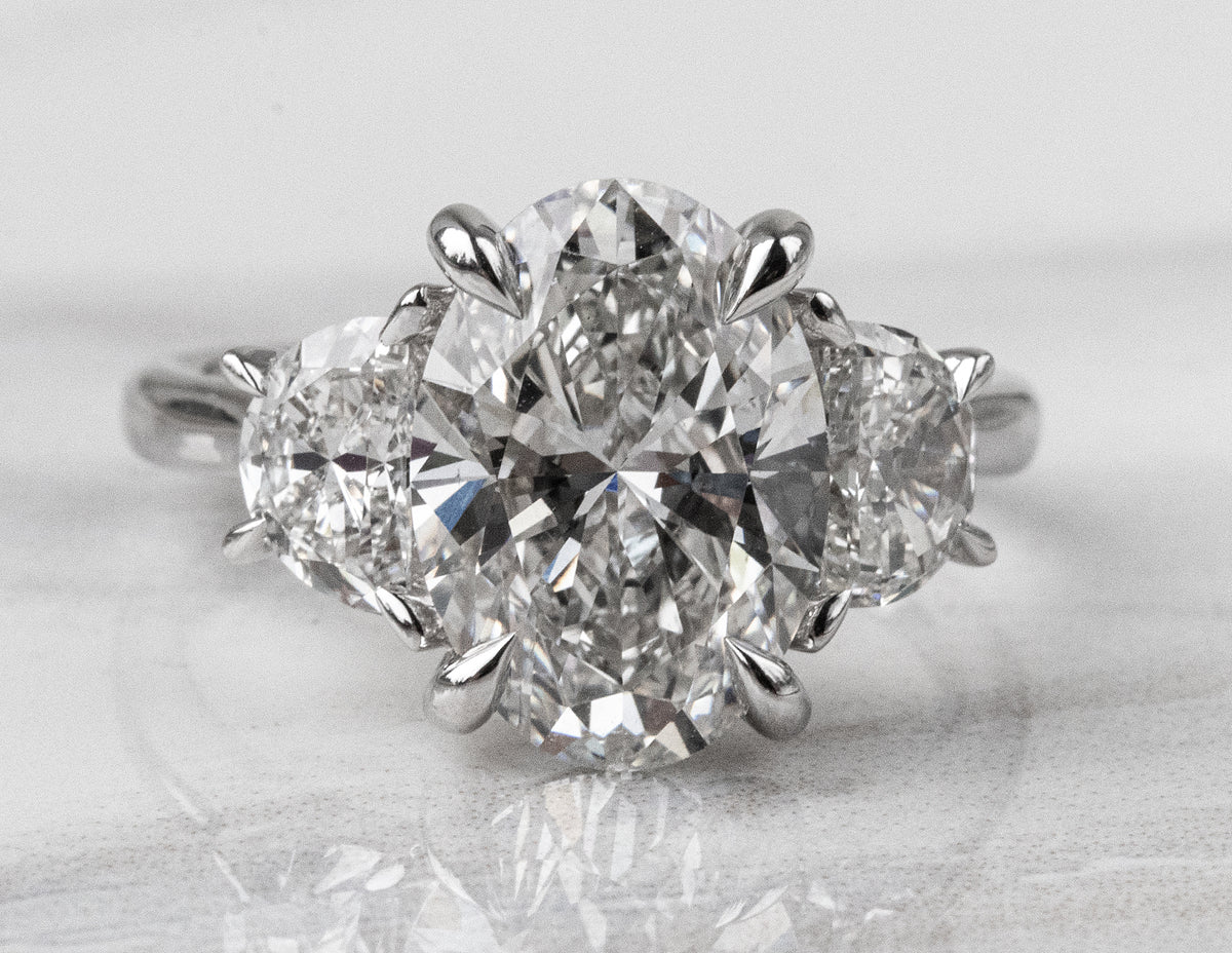 5ct. t.w. Oval Cut Newborn Lab Created Diamond Engagement Ring in 14K White Gold