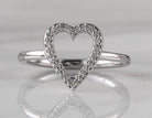 1/10ct. t.w. Diamond Heart Promise Ring in Sterling Silver