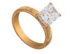 3 1/10ct. t.w. Radiant Cut Newborn Lab Created Diamond Engagement Ring in 14K Yellow Gold