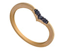 1/10ct. t.w. Chevron Black Diamond Anniversary Ring in 14K Yellow Gold