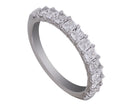1ct. t.w. Radiant Cut Newborn Lab Created Diamond Anniversary Ring in 14K White Gold