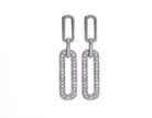 1/10ct. t.w. Diamond Paperclip Drop Earrings in Sterling Silver
