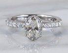 1 1/2ct. t.w. Oval Cut Newborn Lab Created Diamond Engagement Ring in 14K White Gold