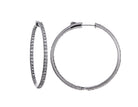1 9/10ct. t.w. Newborn Lab Created Diamond Hoop Earrings in 14K White Gold