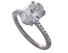 3 1/4ct. t.w. Oval Cut Newborn Lab Created Diamond Engagement Ring in 14K White Gold