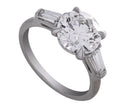 3 5/8ct. t.w. Round Cut Newborn Lab Created Diamond Engagement Ring in 14K White Gold