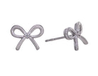 .02ct. t.w. Diamond Bow Earrings in Sterling Silver