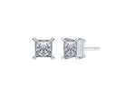 1/4ct. t.w. Princess Cut Diamond Stud Earrings in 14K White Gold