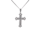 1/10ct. t.w. Diamond Cross Pendant in Sterling Silver