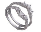1/2ct. t.w. Diamond Wedding Guard in 14K White Gold
