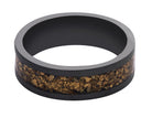 7mm Zirconium and Alaskan Gold Nugget Men's Wedding Ring