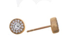 5/8ct. t.w. Newborn Lab Created Diamond Halo Earrings in 14K Yellow Gold