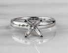 3mm Solitaire Engagement Ring in 14K White Gold