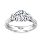 9/10ct. t.w. Diamond Engagement Ring in 14K White Gold