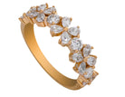 1 1/4ct. t.w. Pear and Round Cut Diamond Anniversary Ring in 14K Yellow Gold