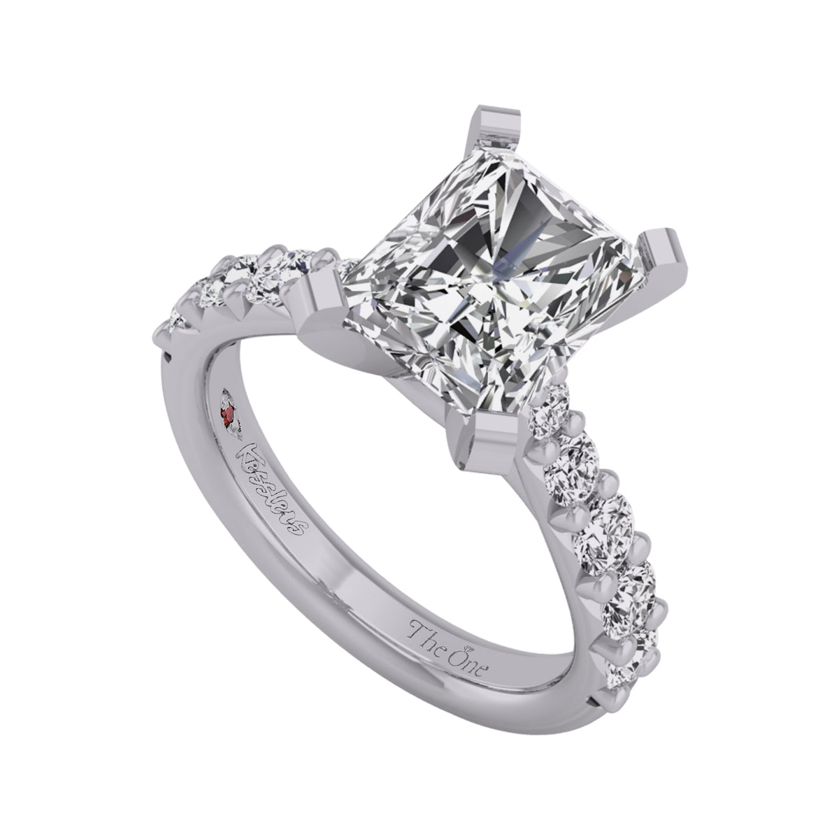 7/8ct. t.w. Diamond Engagement Ring in 14K White Gold