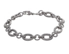 1/10ct. t.w. Diamond Oval Link Bracelet in Sterling Silver