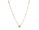 1/2ct. t.w. Diamond Clover Pendant with Diamond Station Necklace in 14K Yellow Gold
