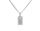 .01ct. Laser Initial "L" Pendant in Sterling Silver