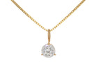 1/2ct. Round Cut Kessler 81 Diamond Solitaire Pendant in 14K Yellow Gold