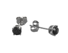 1 1/2ct. t.w. Black Diamond Stud Earrings in 14K White Gold
