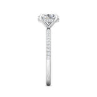 1/5ct. t.w. Oval Cut Diamond Engagement Ring in 14K White Gold