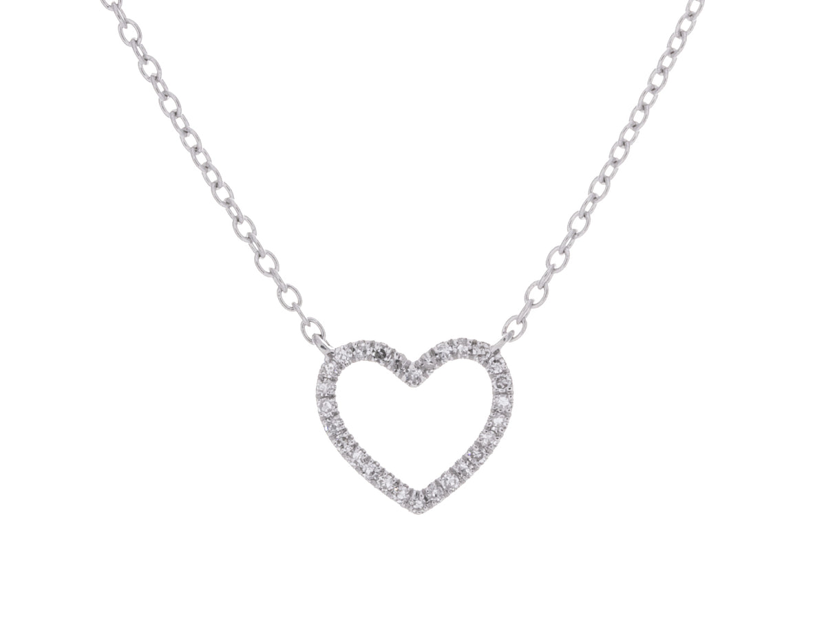 1/10ct. t.w. Diamond Heart Pendant in Sterling Silver
