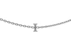 Block Letter I Initial Bracelet in Stainless Steel