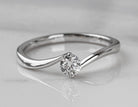 1/4ct. Round Cut Newborn Lab Created Diamond Promise Ring in 10K White Gold