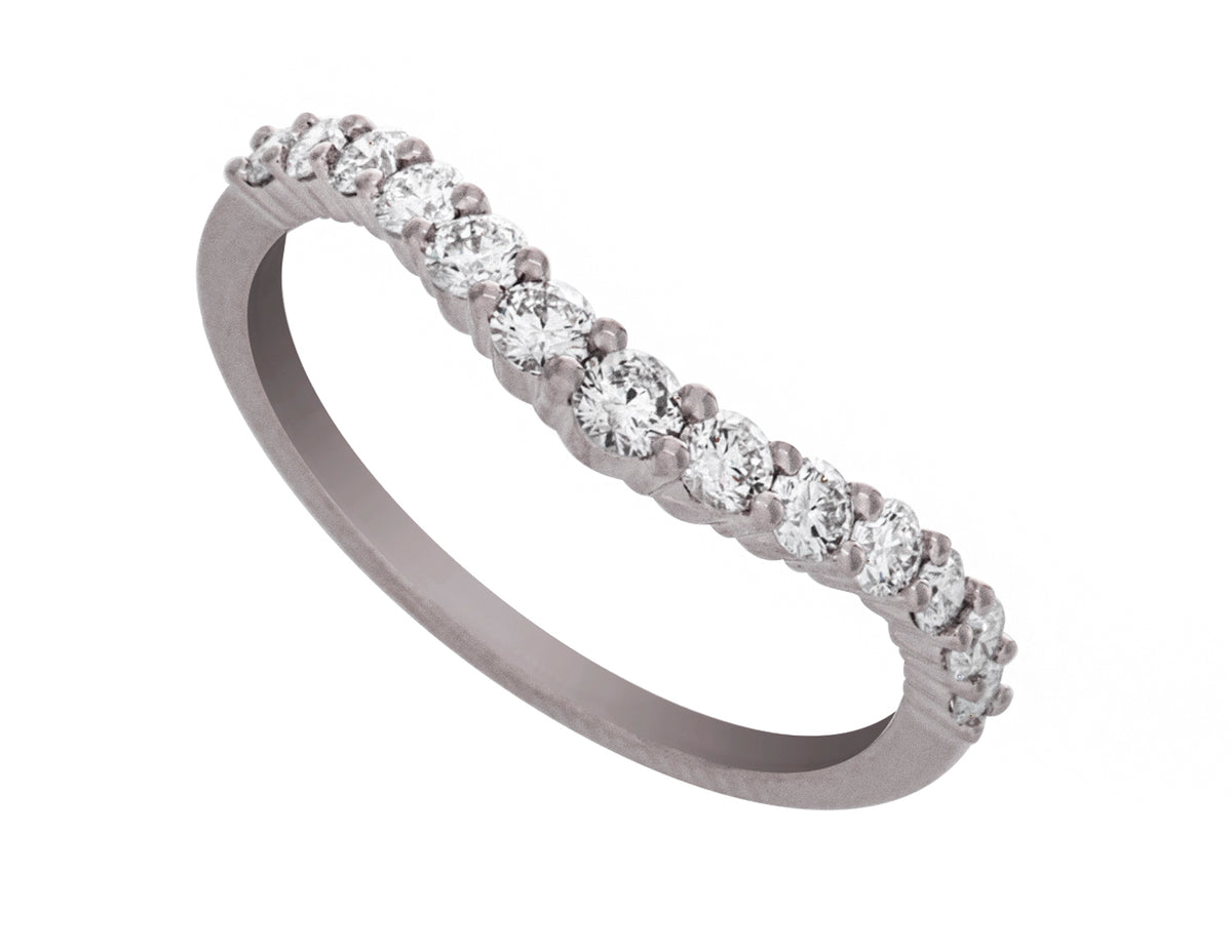 1/2ct. t.w. Chevron Diamond Anniversary Ring in 14K White Gold