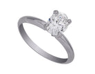 3/4ct. Oval Cut Diamond Solitaire Engagement Ring in 14K White Gold