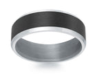 14K Yellow Gold/Carbon Fiber/Tantalum Comfort Fit Gents Wedding Ring