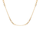 18.25" Alternating Oval and Rolo Link Chain in 14K Yellow Gold